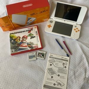 Nintendo New 2DS XL Console - White and Orange